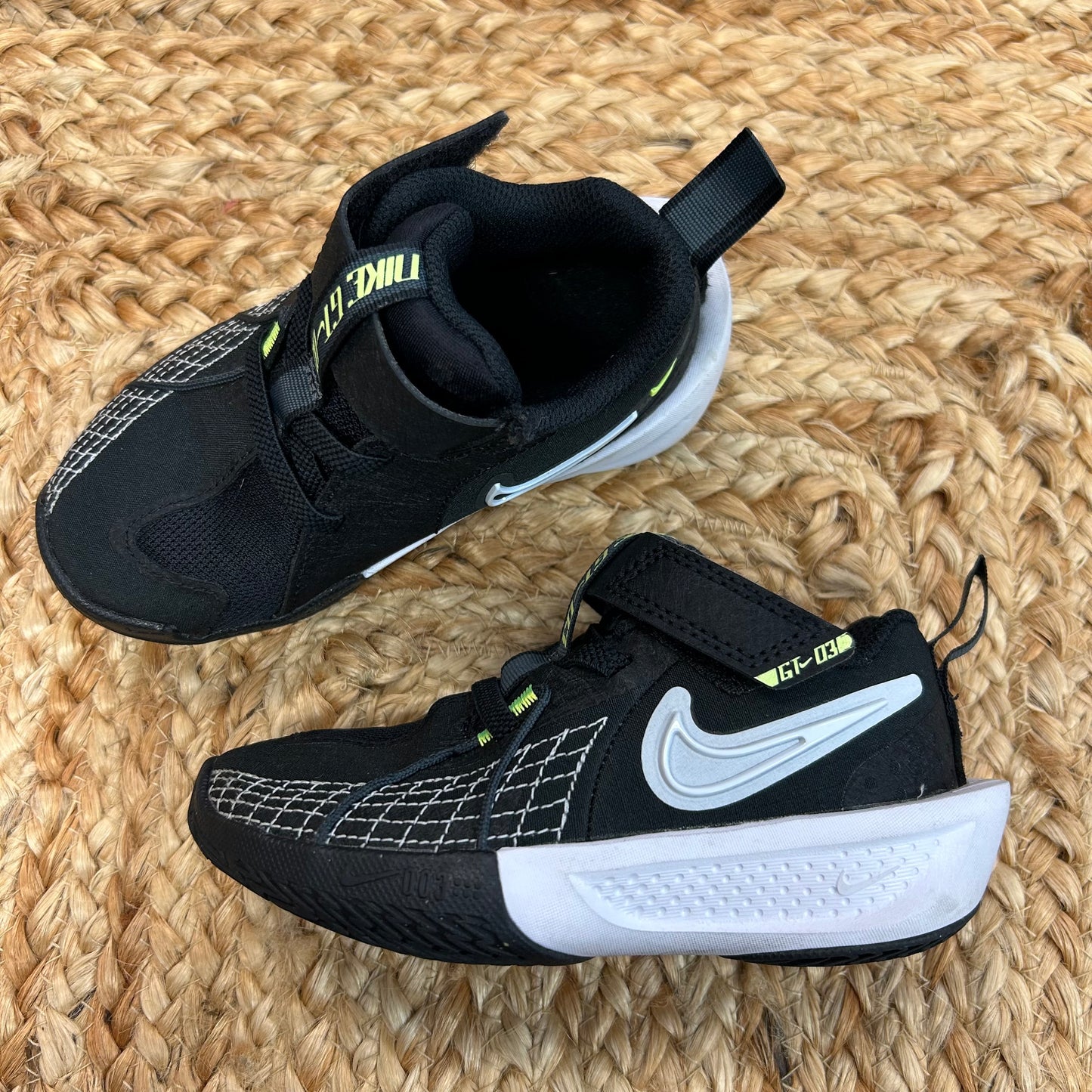 Black & Green GT Cut Sneakers