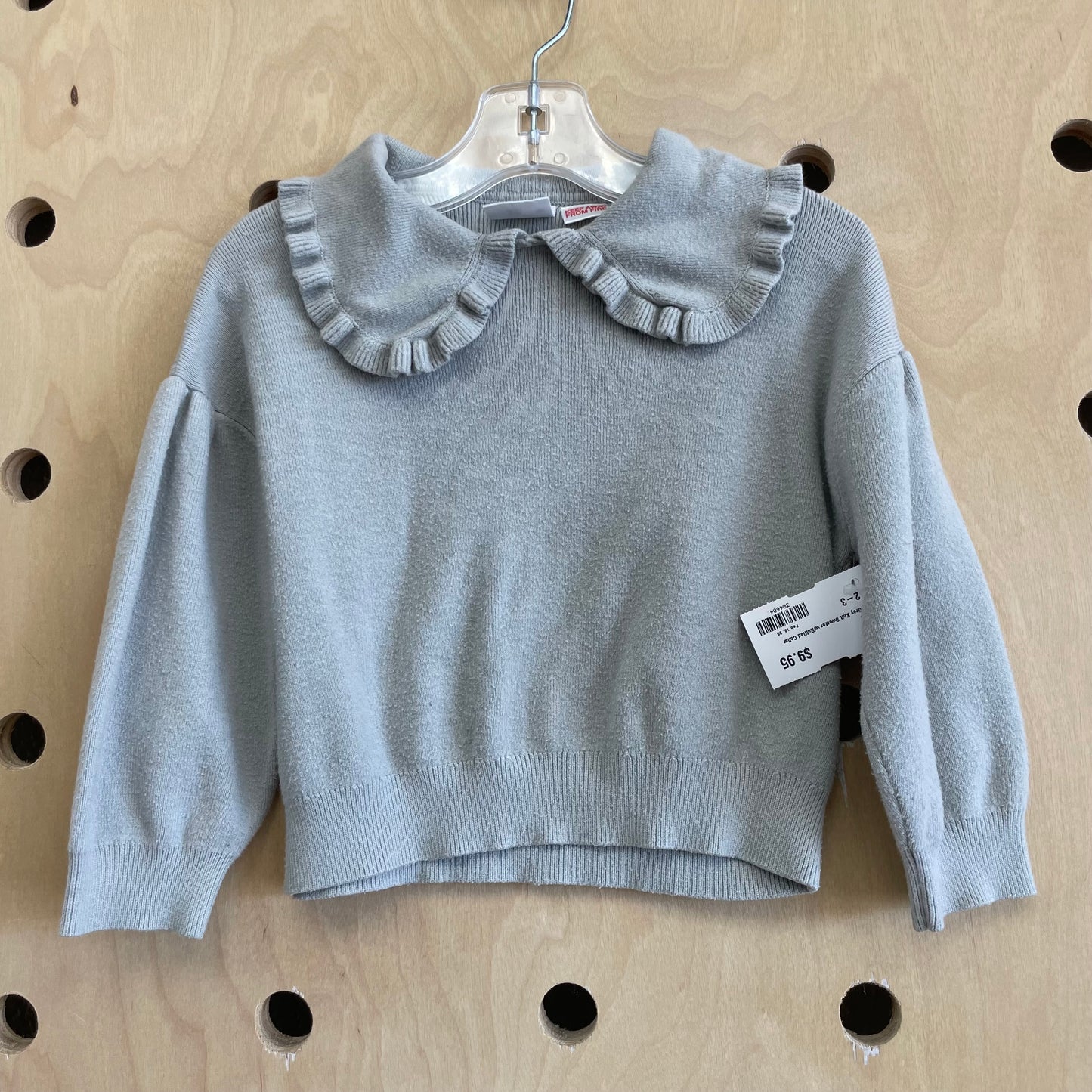 Green Ruffled Collar Sweater