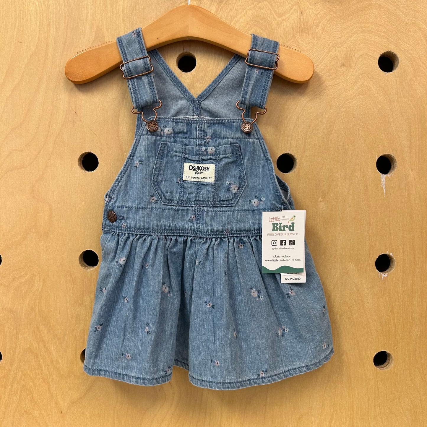 Denim Floral Skirtall NEW!