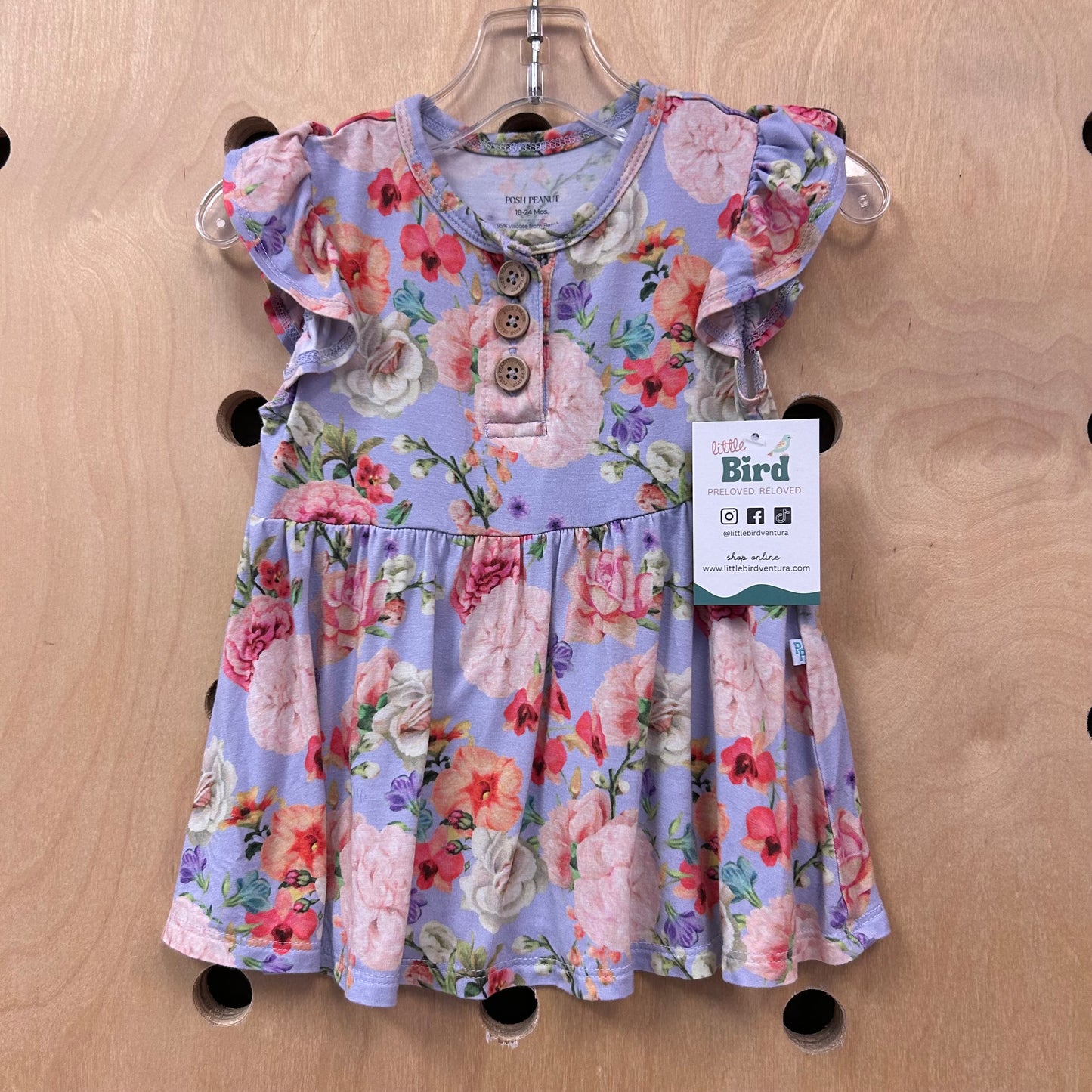 Periwinkle Floral Bamboo Romper