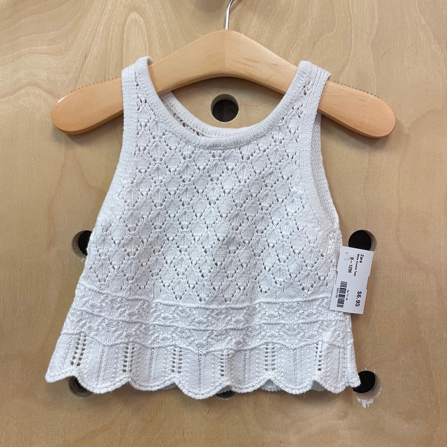 White Crochet Tank