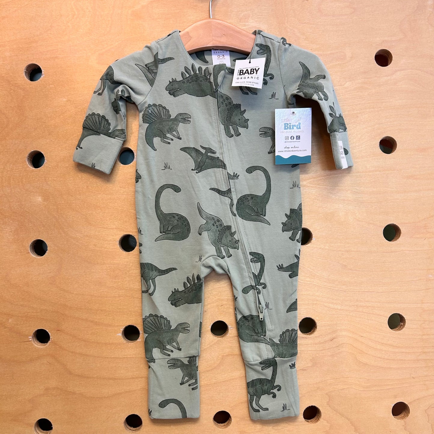 Organic Green Dinos Zippy NEW!