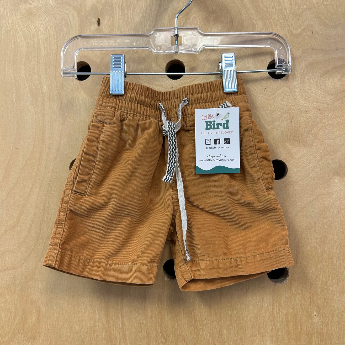 Brown Drawstring Cord Shorts