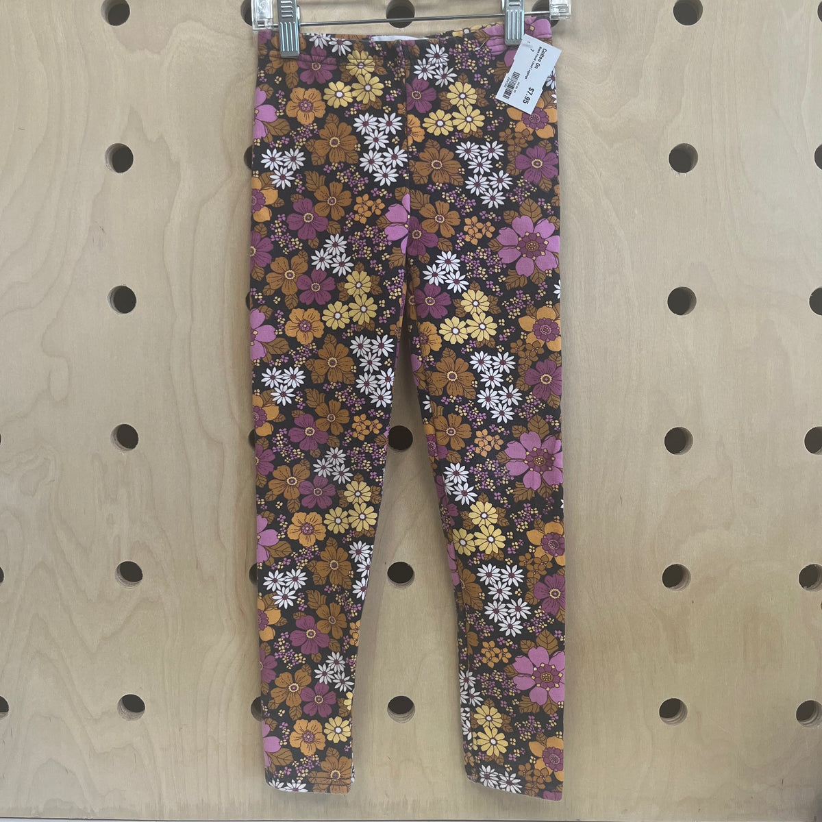 Black Floral Lined Leggings