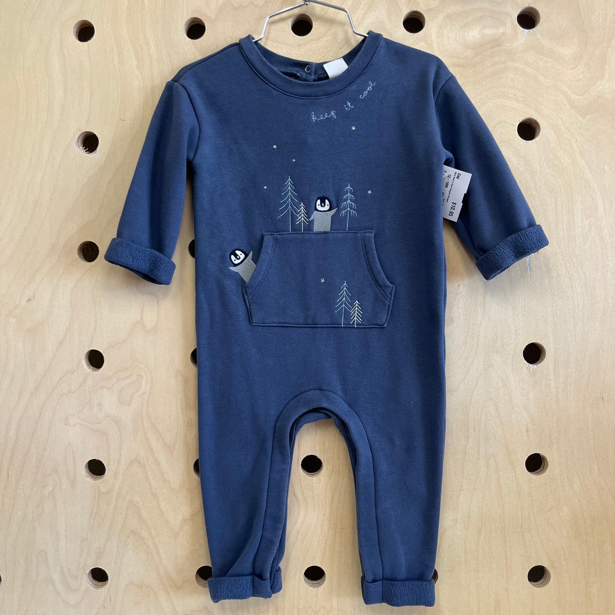 Blue Keep it Cool Penguin Romper