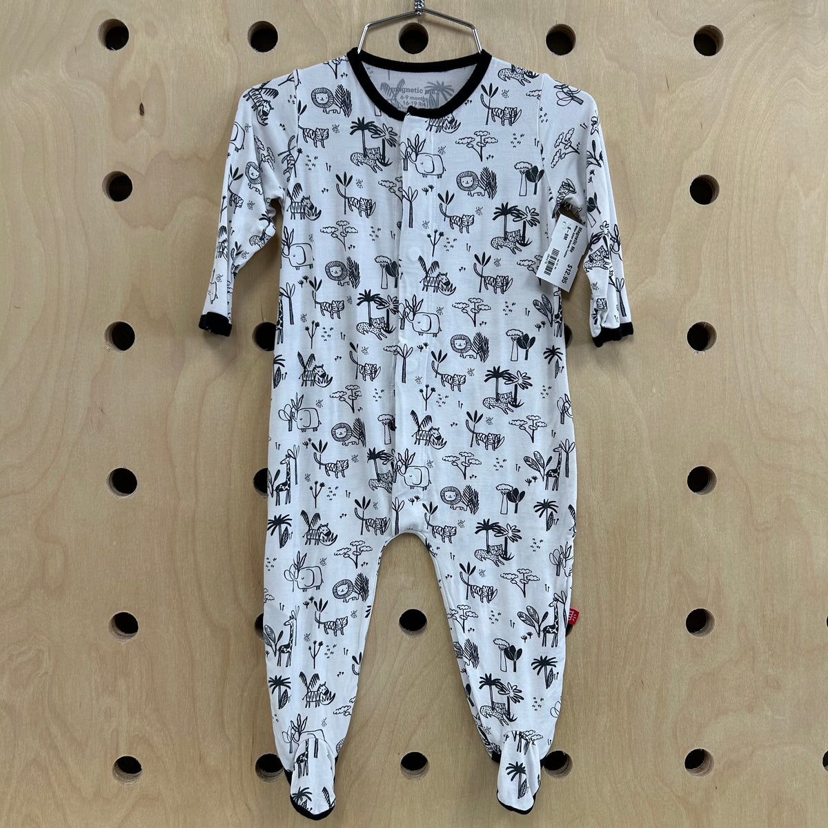 White Safari Animals Footies