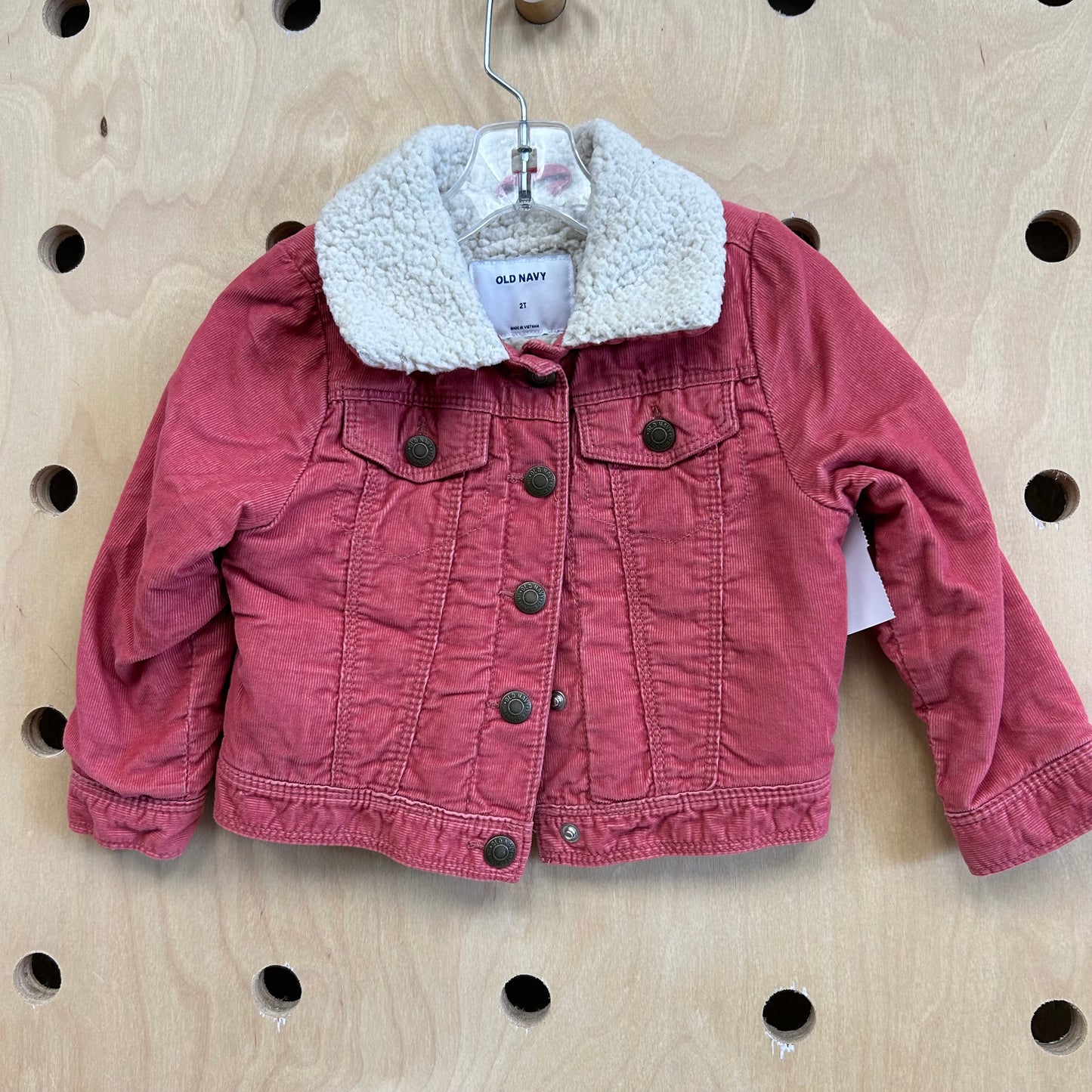 Red Sherpa Lined Cord Jacket