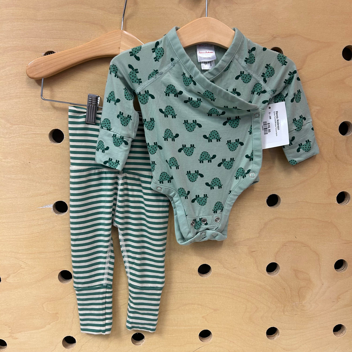 Green Turtles/Stripes Tencel Outfit