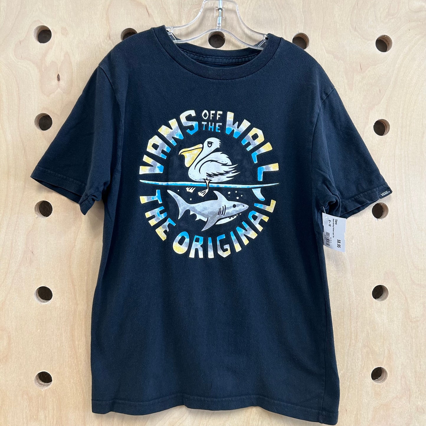 Black Surfing Pelican Logo Tee
