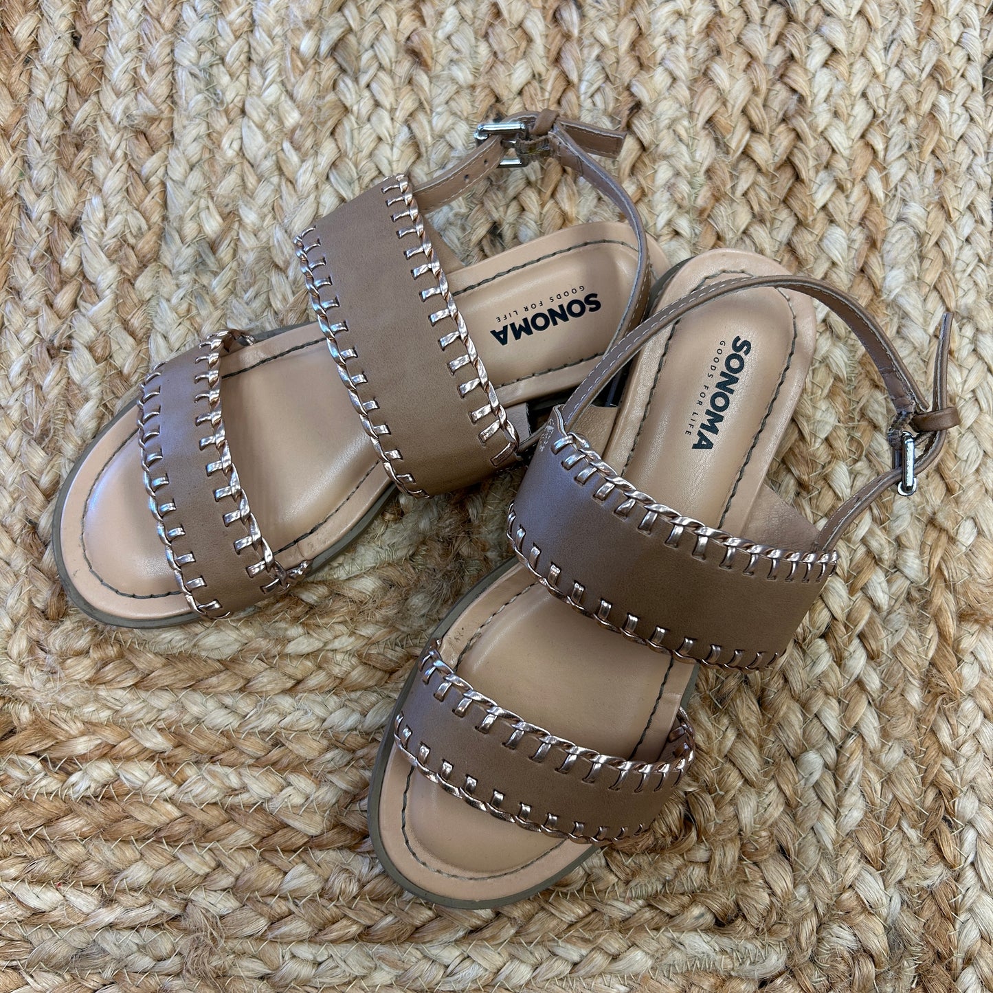 Brown/Rose Gold Sandals