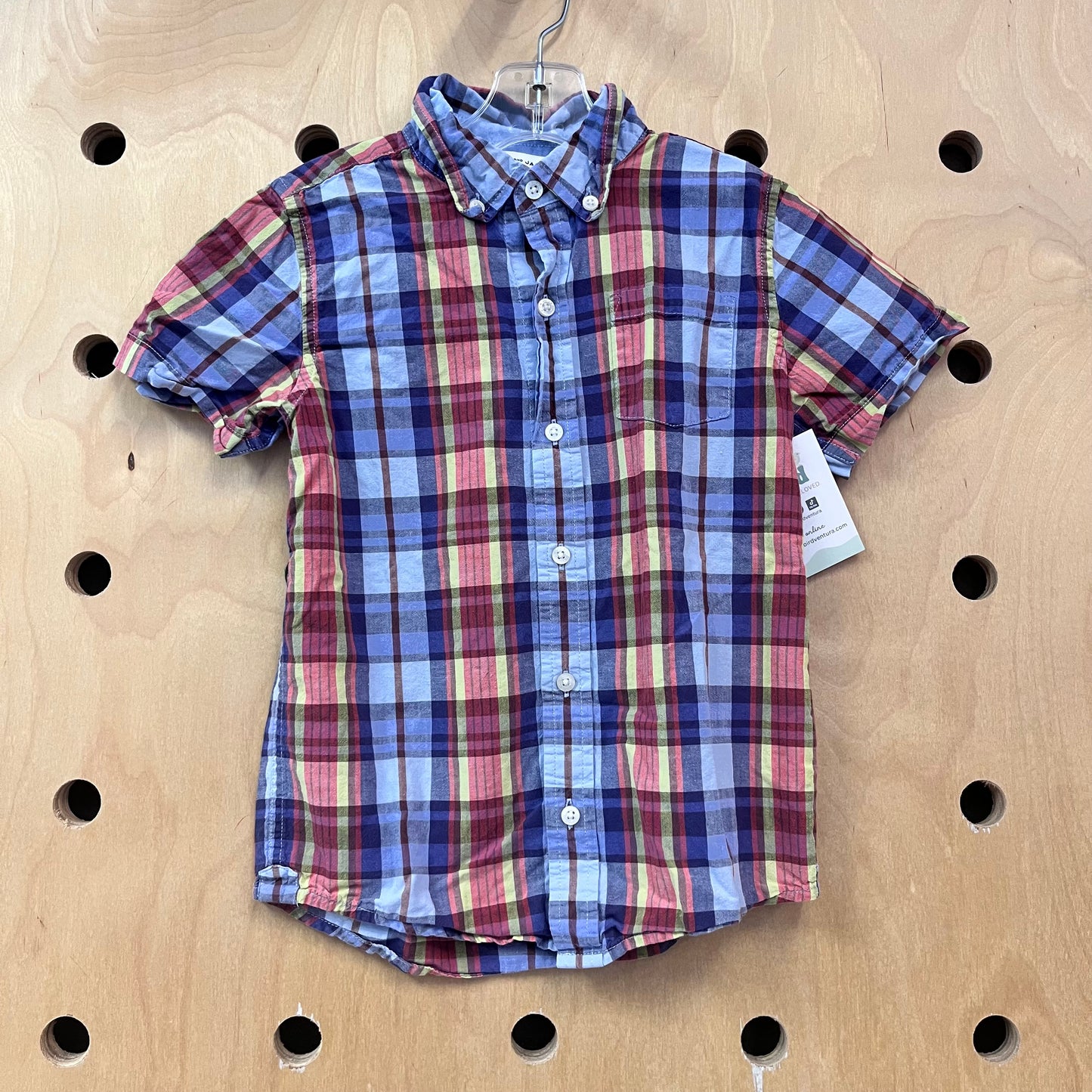 BLue/Red Plaid Button Up