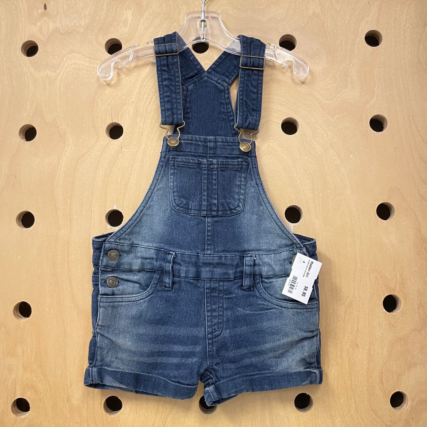 Cuffed Denim Shortalls