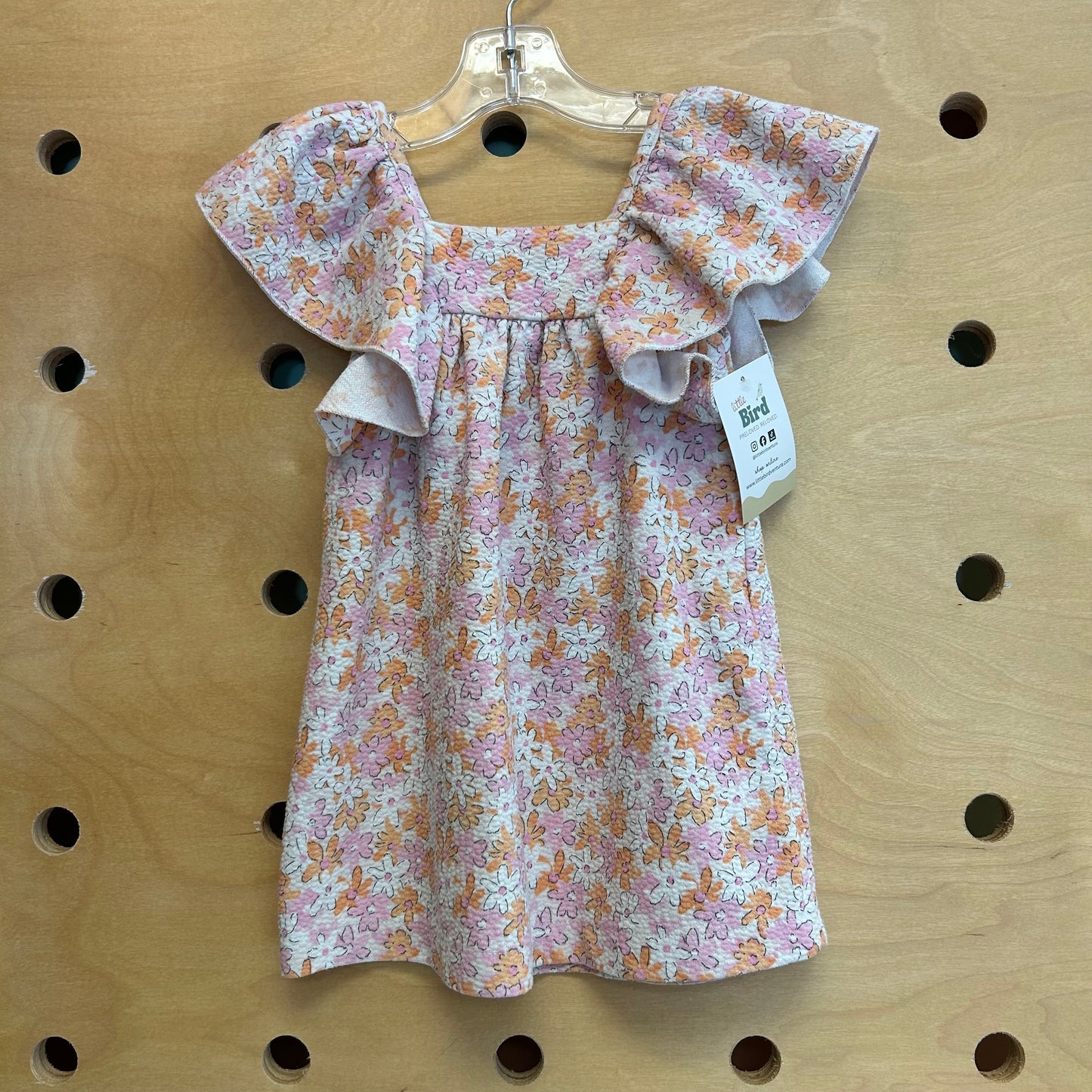 Textured Floral Dress