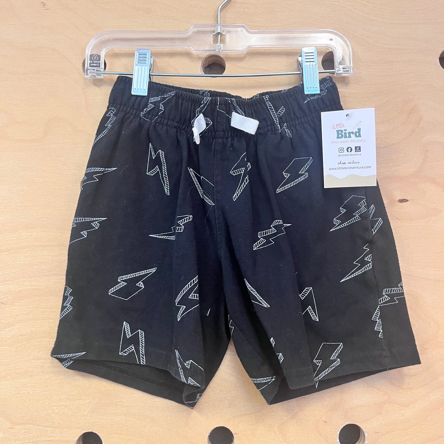 Black Lightning Bolt Shorts