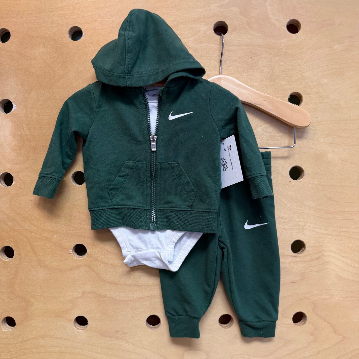 3pc Green/White Jumpsuit Outfit