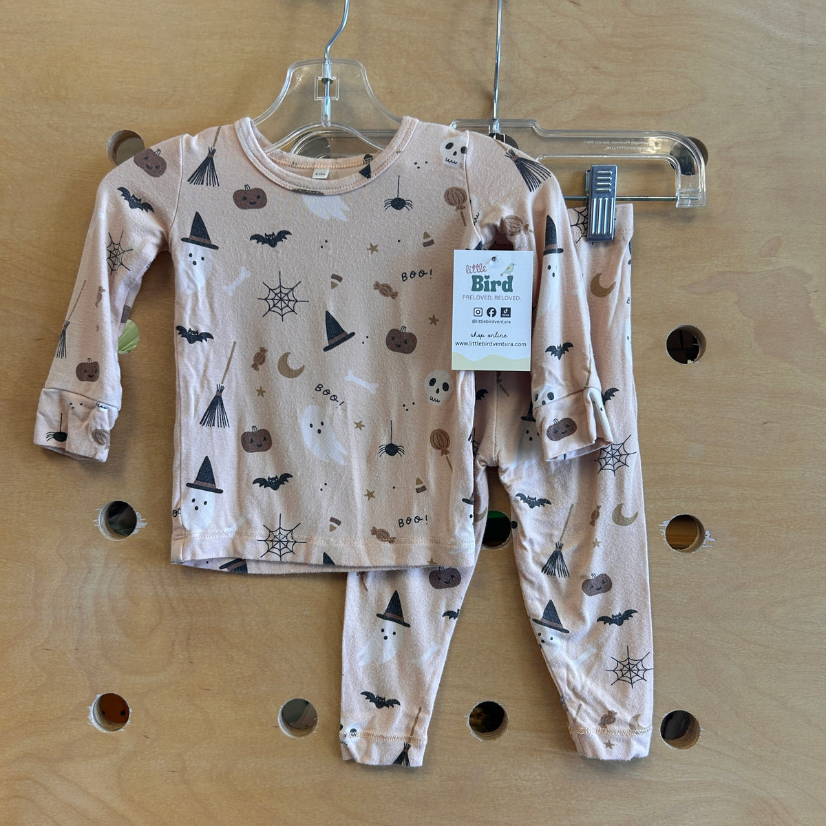 Peach Halloween Bamboo Pajamas