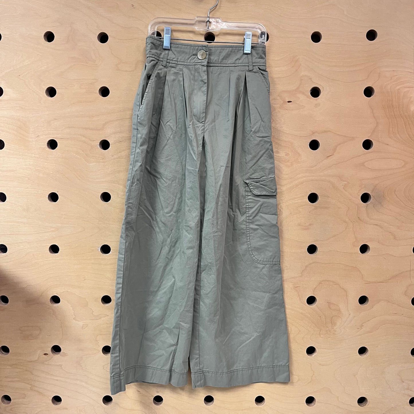 Seafoam Wide Leg Linen Pants