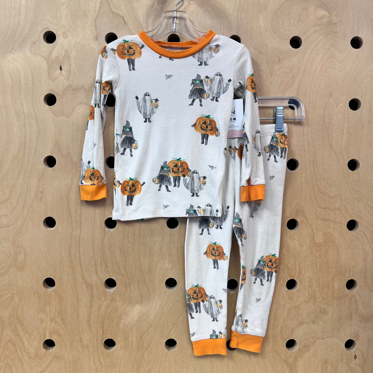 White Ghost & Pumpkin Organic Pajamas