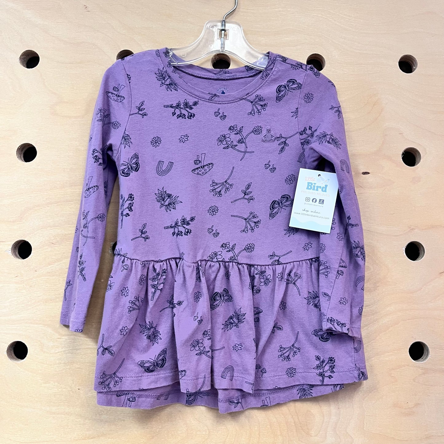Purple Garden Peplum Top