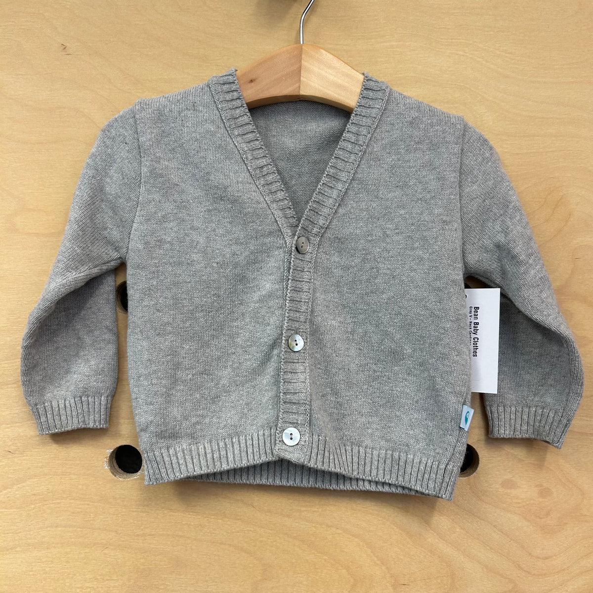 Grey V-Neck Cardigan