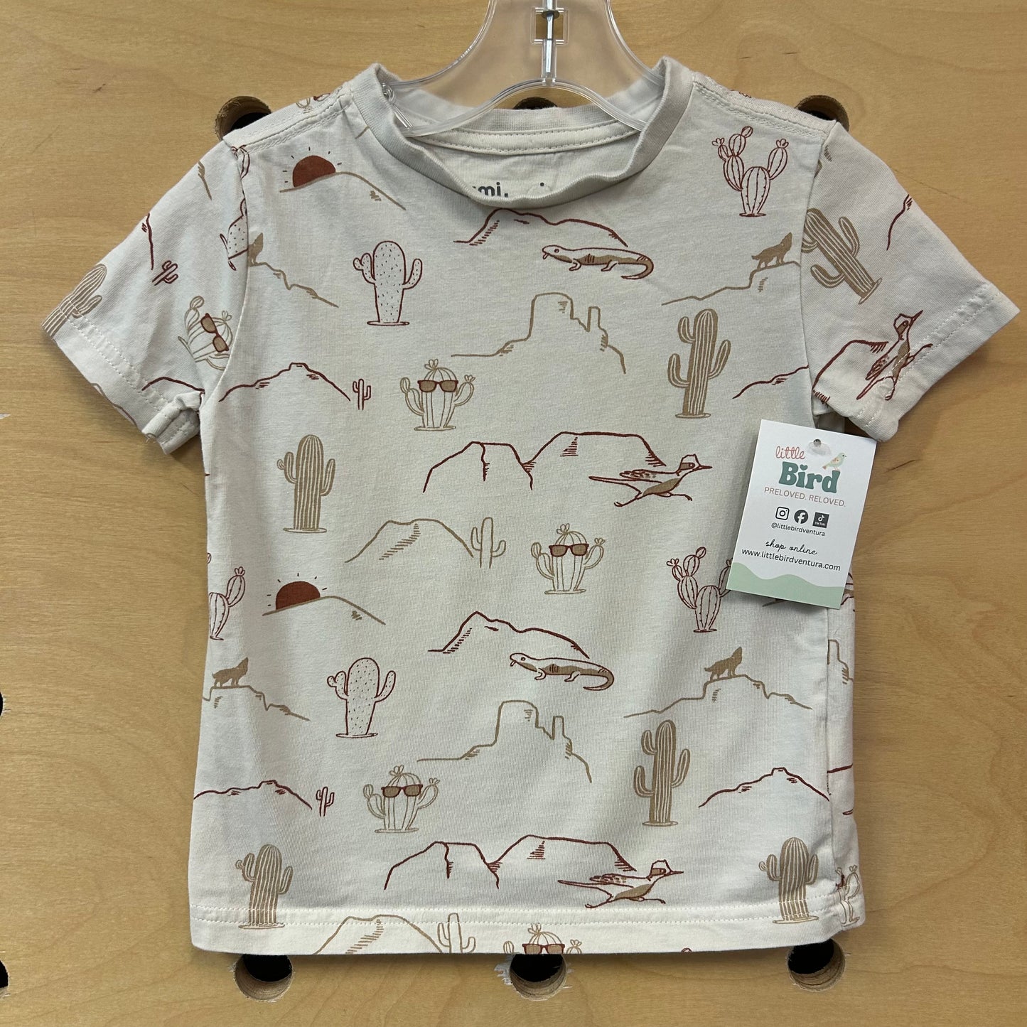 White Cactus/Roadrunner Cotton Tee