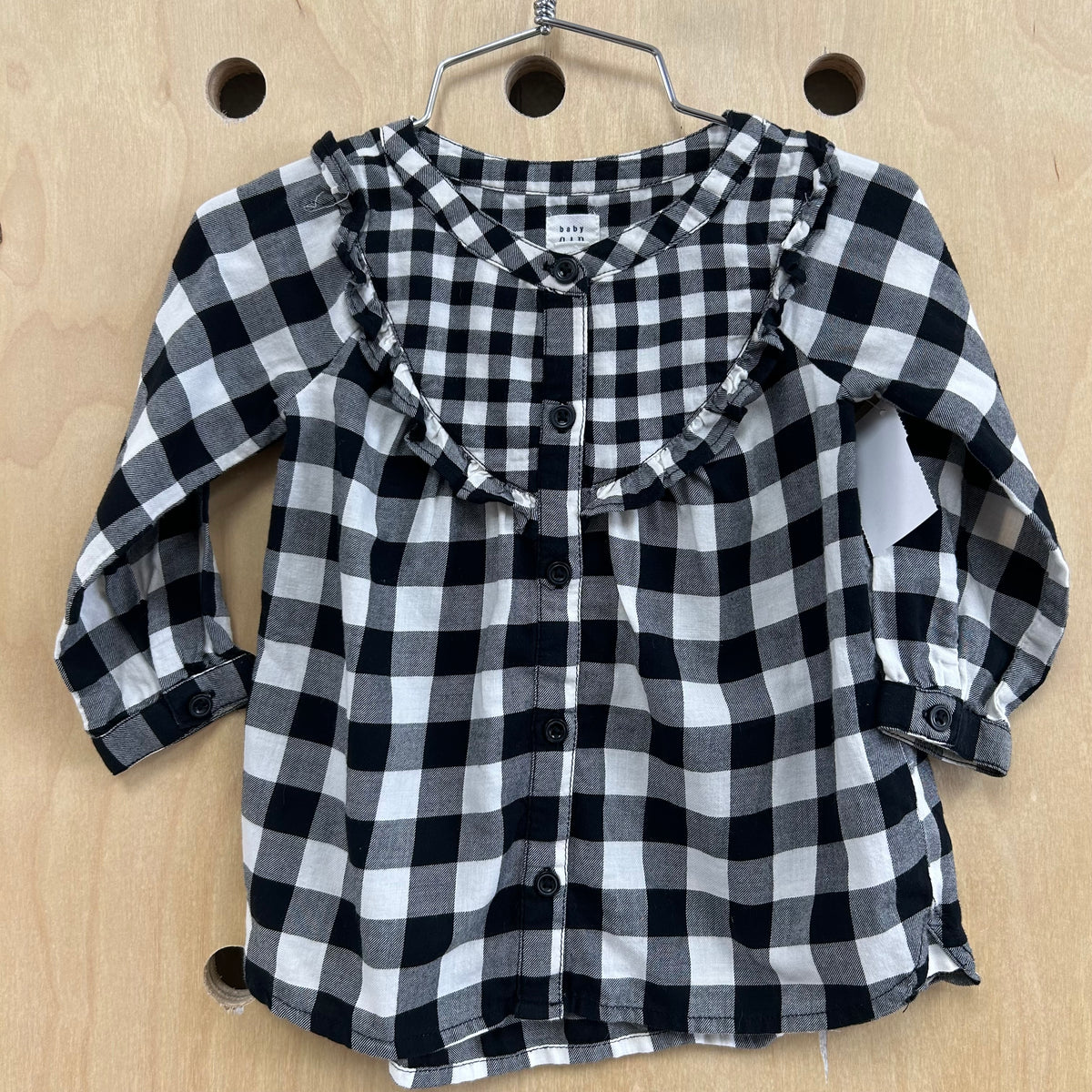 Black & White Plaid Top
