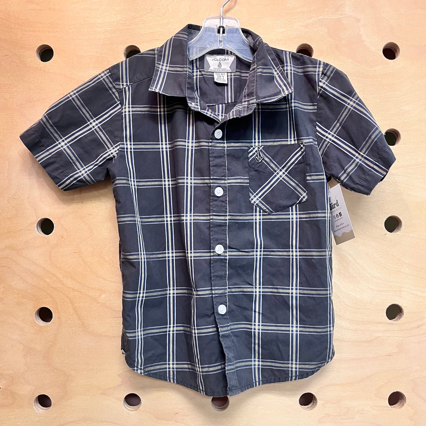 Grey & Tan Button Up