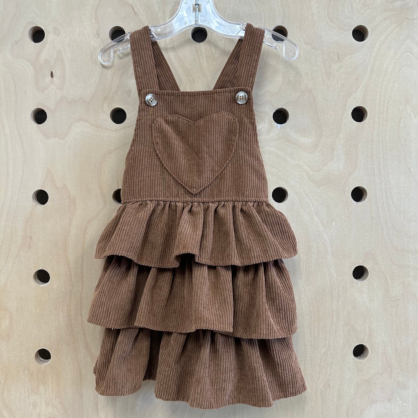 Brown Hearts Cord Jumper