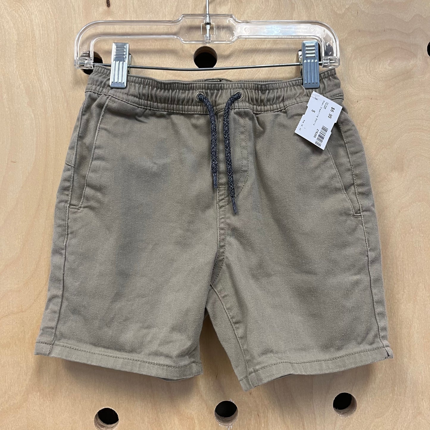 Khaki Drawstring Shorts