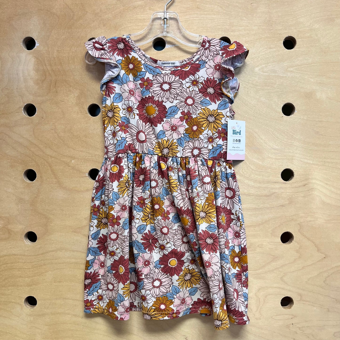 Mauve/Yellow Floral Dress