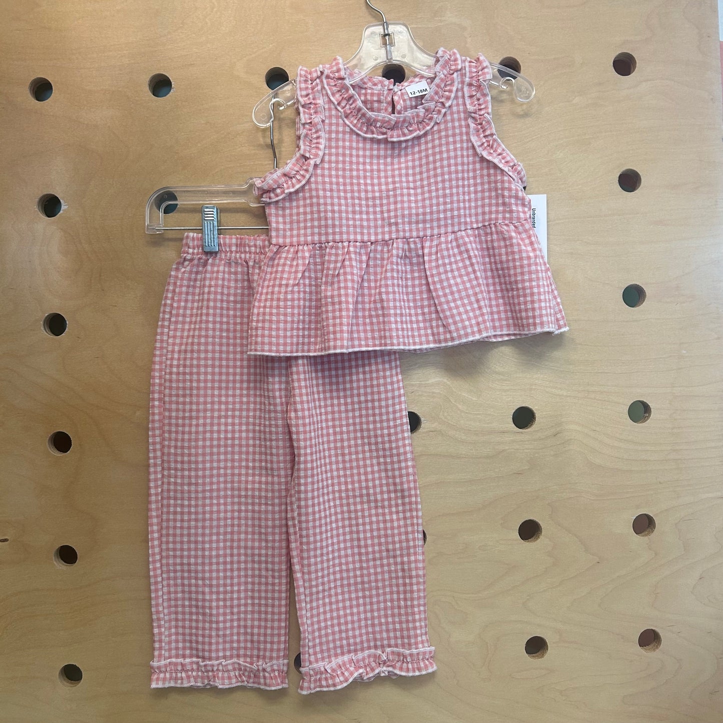 Pink/White Gingham Outfit