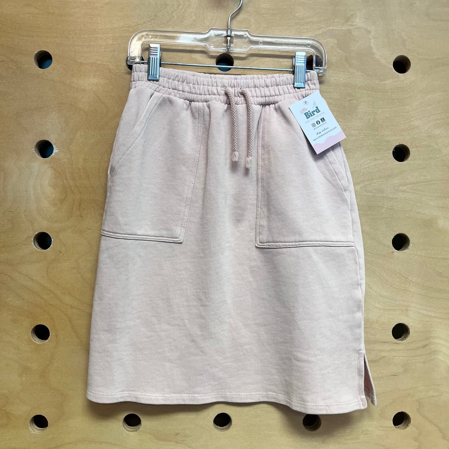 Pink French Terry Skirt