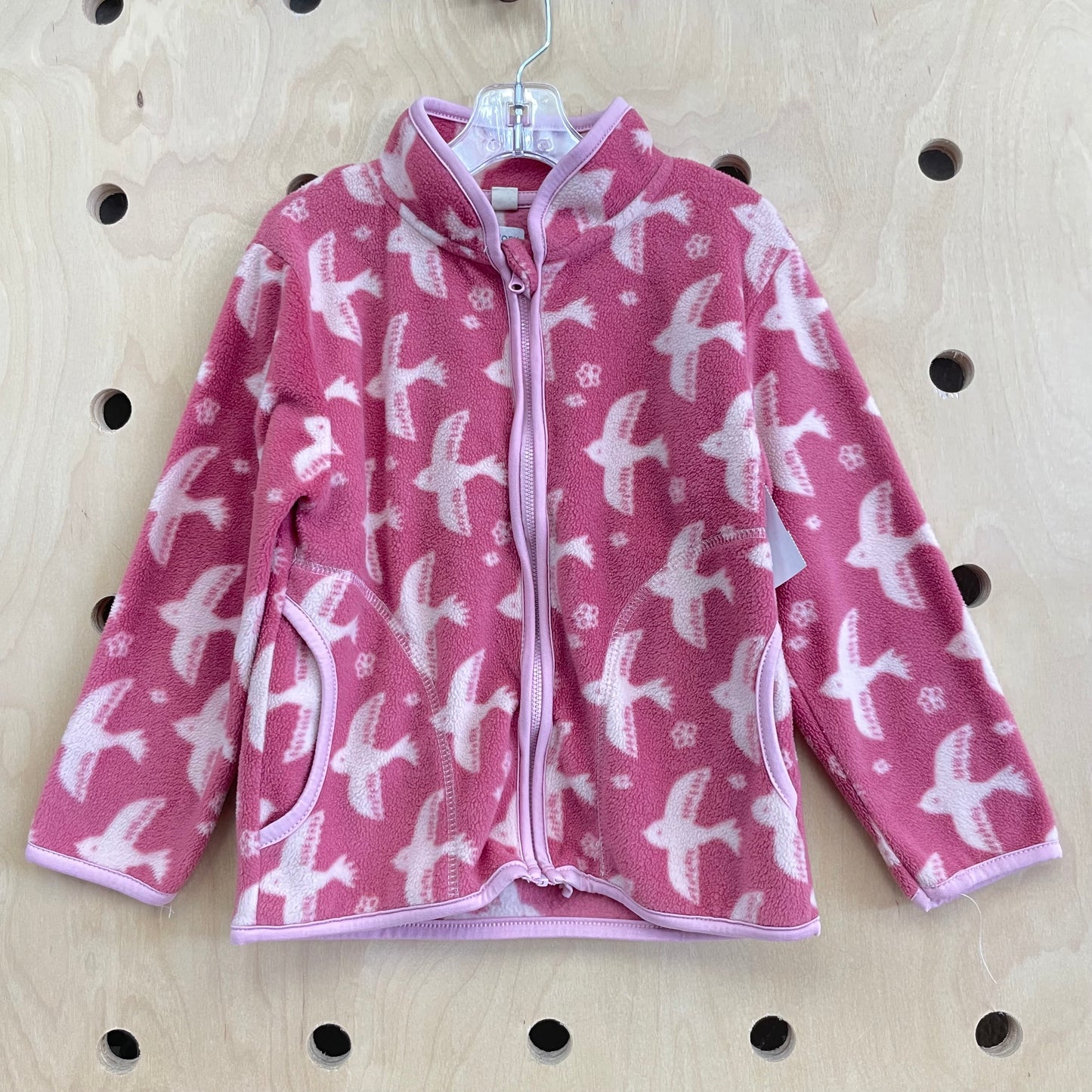 Pink Bird Zip Up Fleece