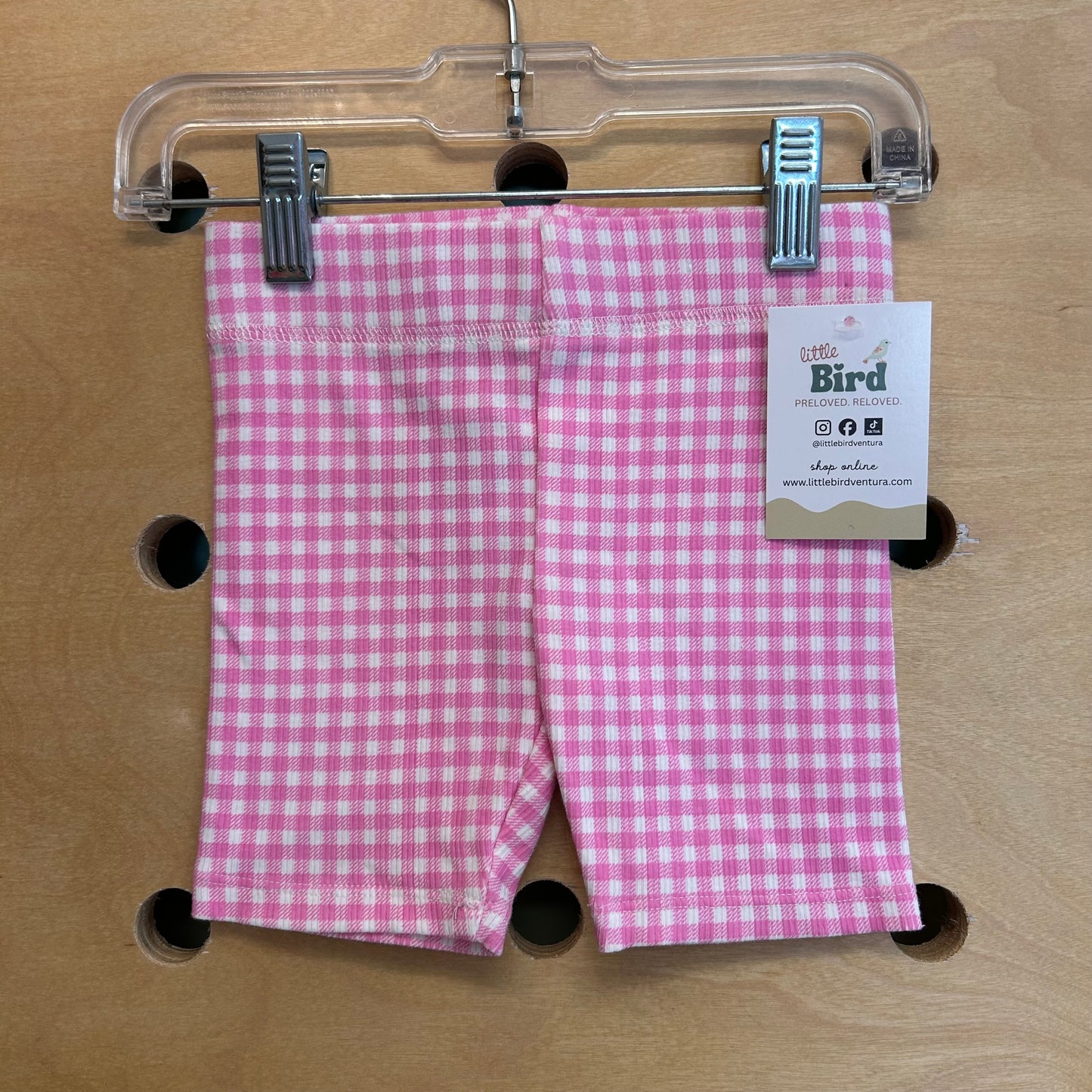 Pink Gingham Bike Shorts