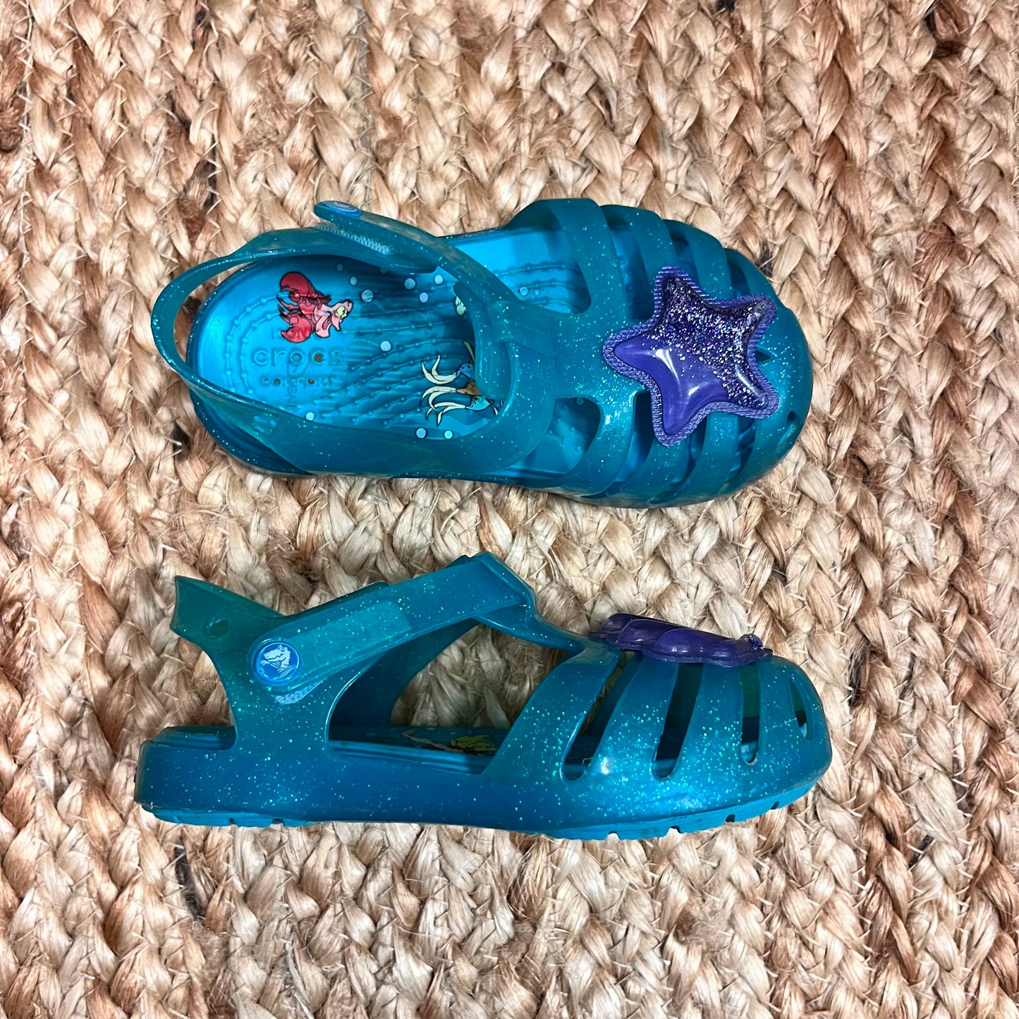 Green 'Little Mermaid' Jelly Sandals