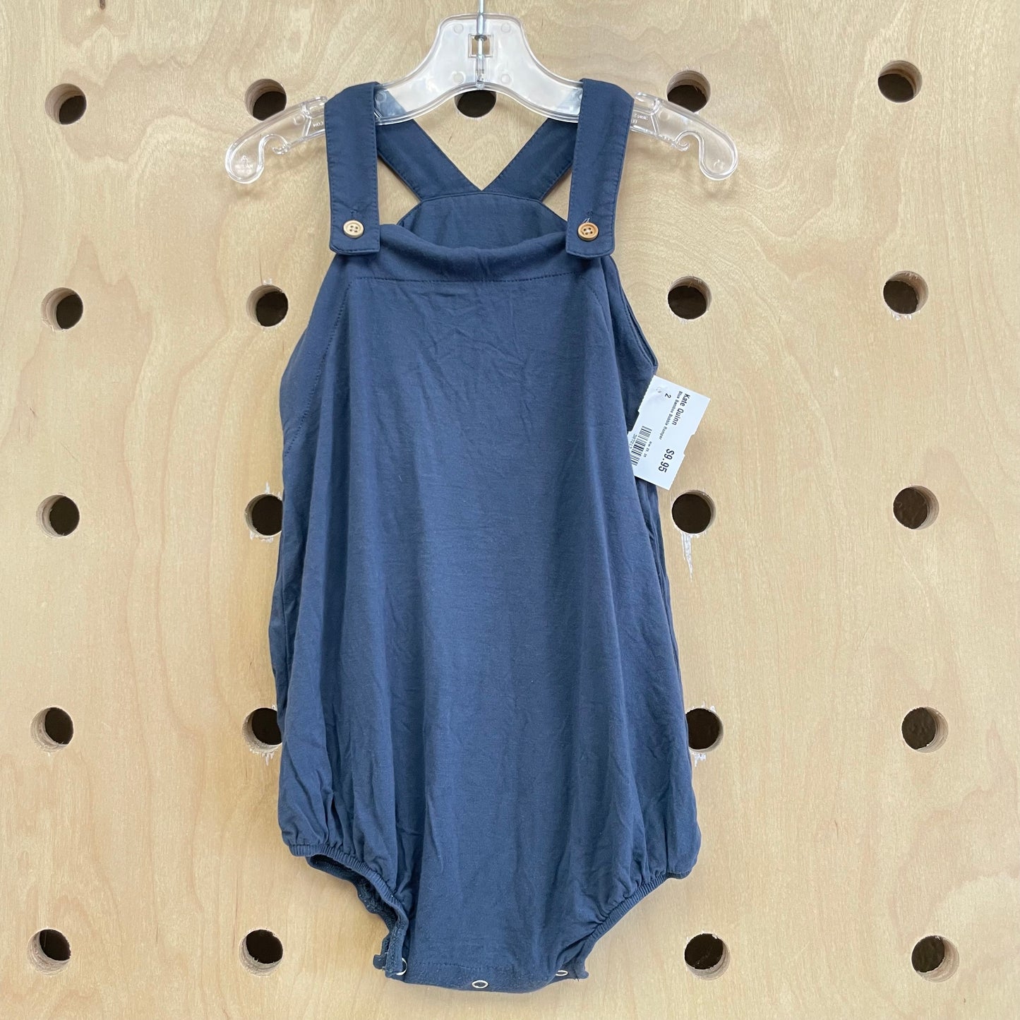 Blue Bamboo Bubble Romper