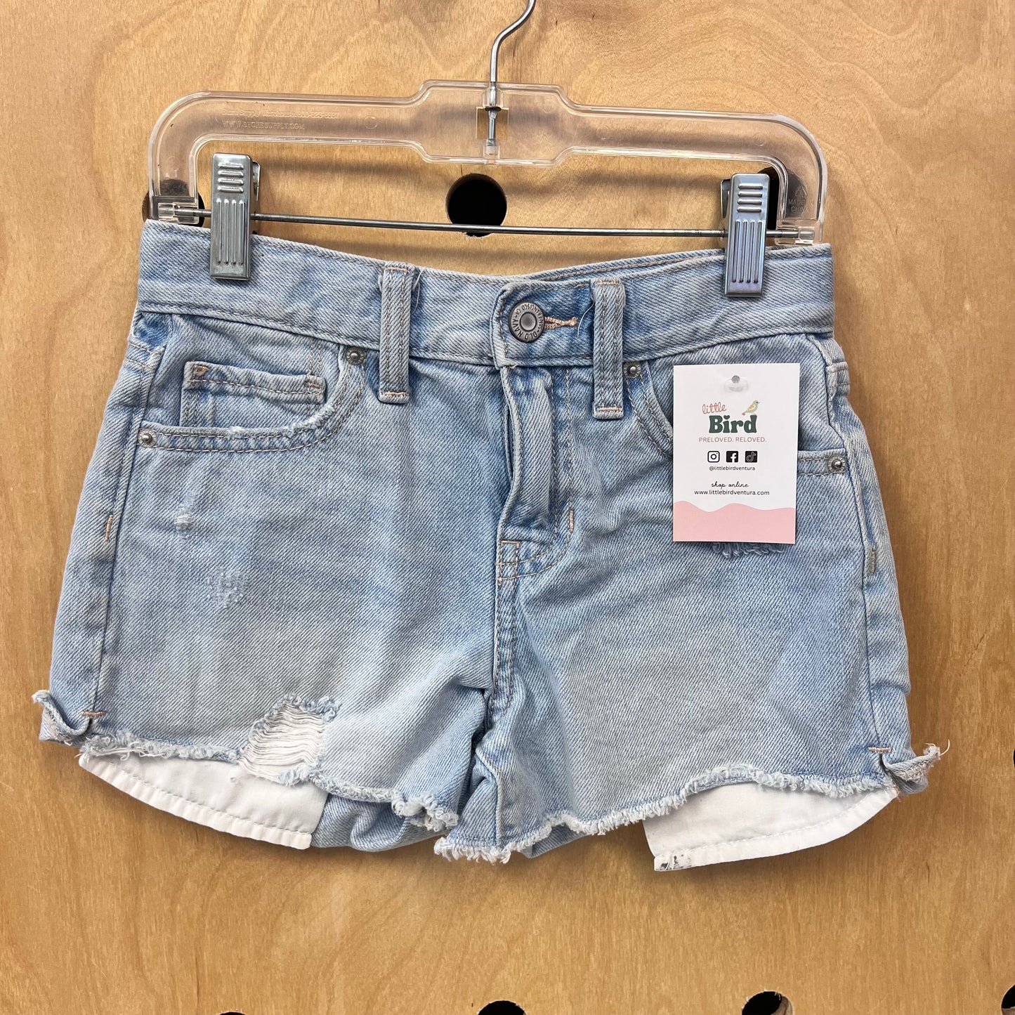 High Rise Lightwash Denim Shorts