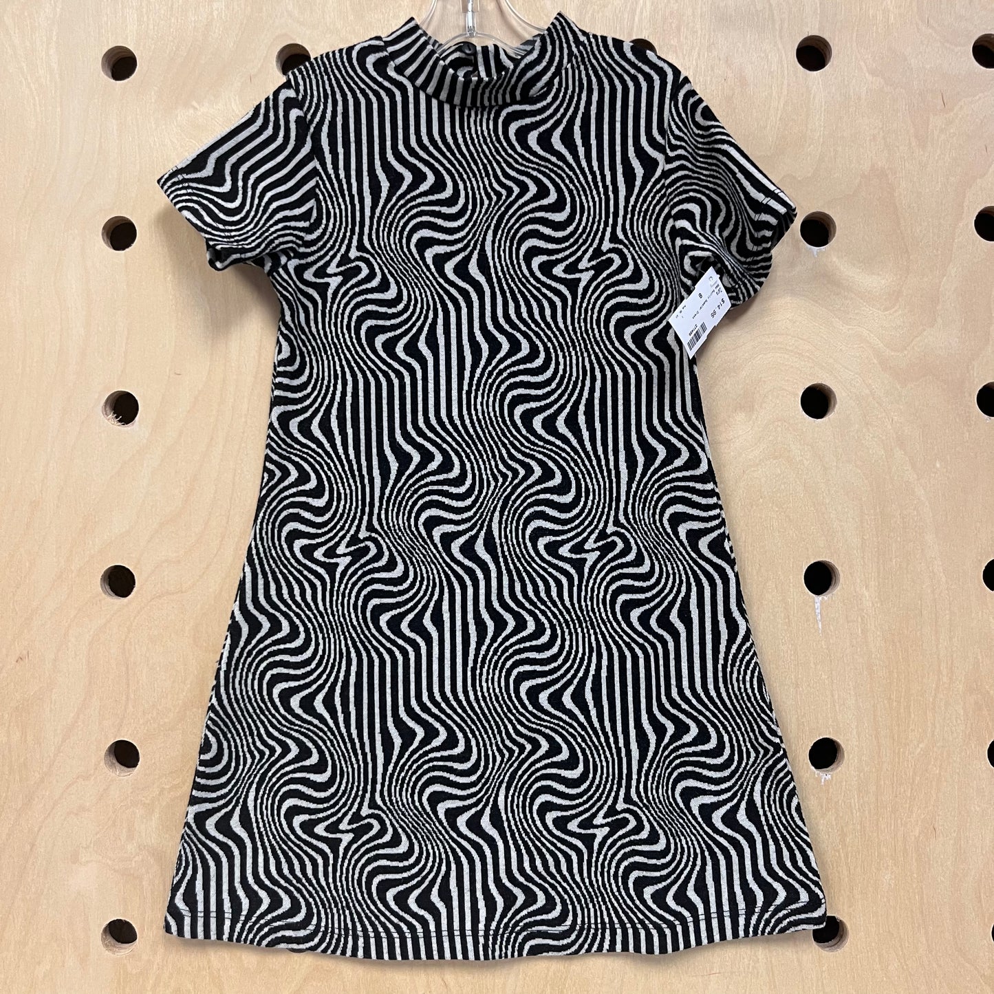 B&W Swirly Sweater Dress