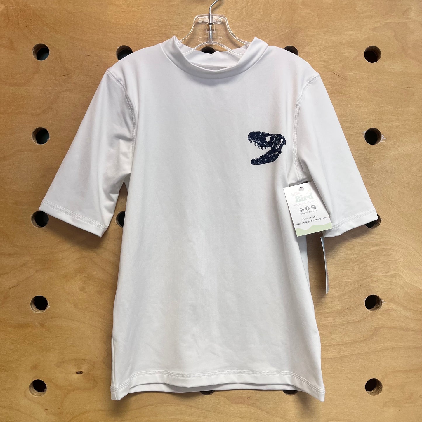 White Dino Head Swim Tee NEW!