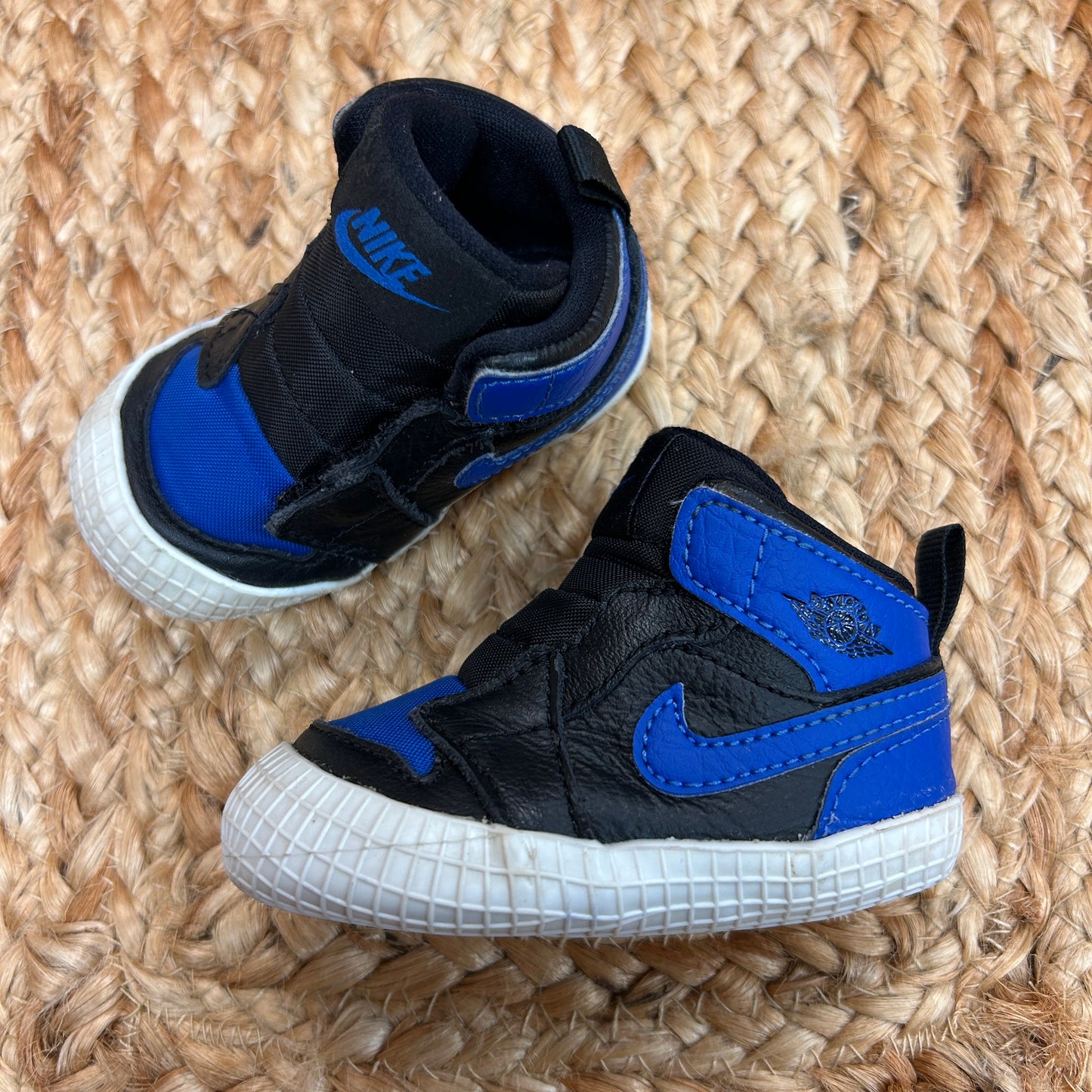 Blue Air Jordan Crib Booties