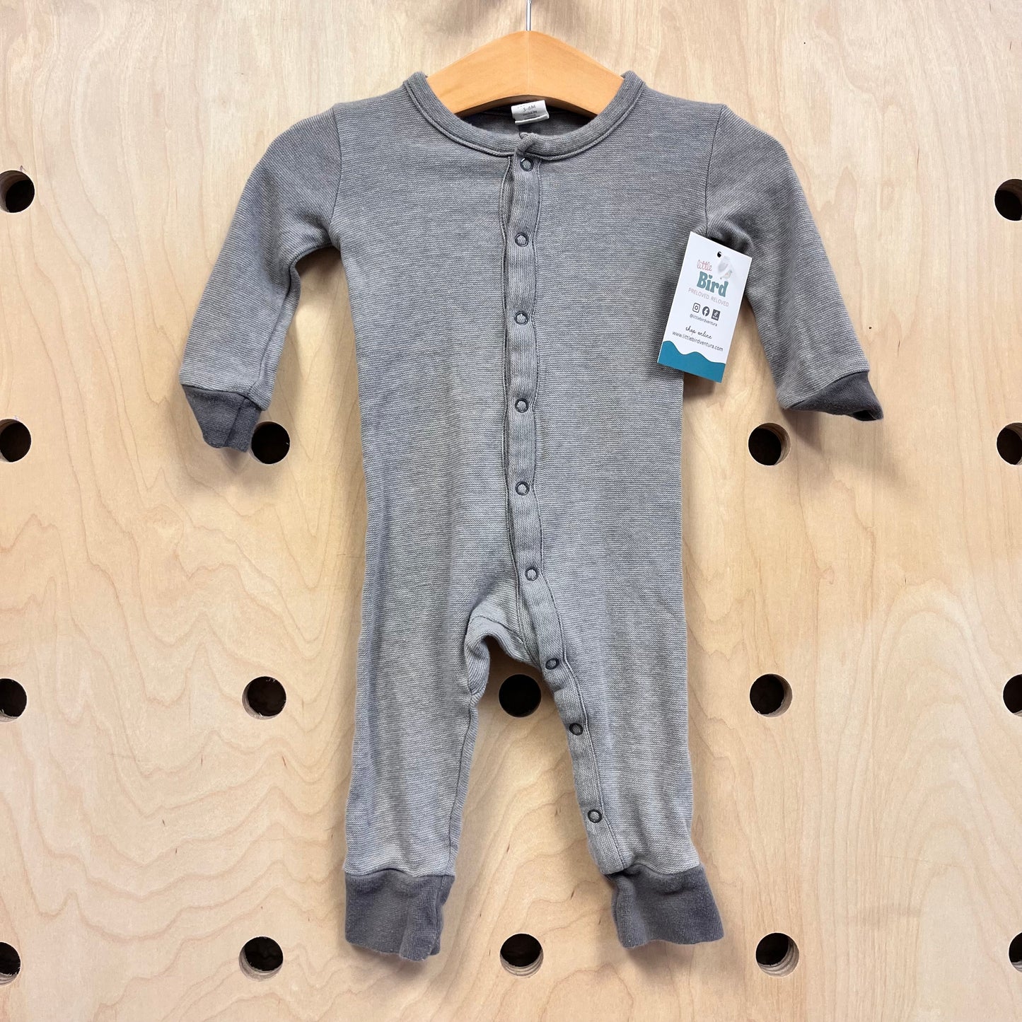 Organic Grey Snap Romper