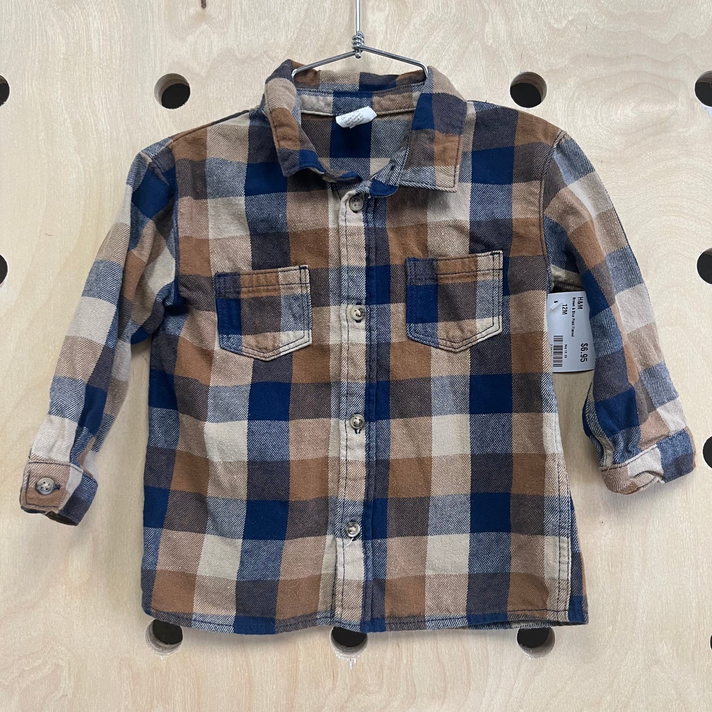 Brown & Blue Plaid Flannel