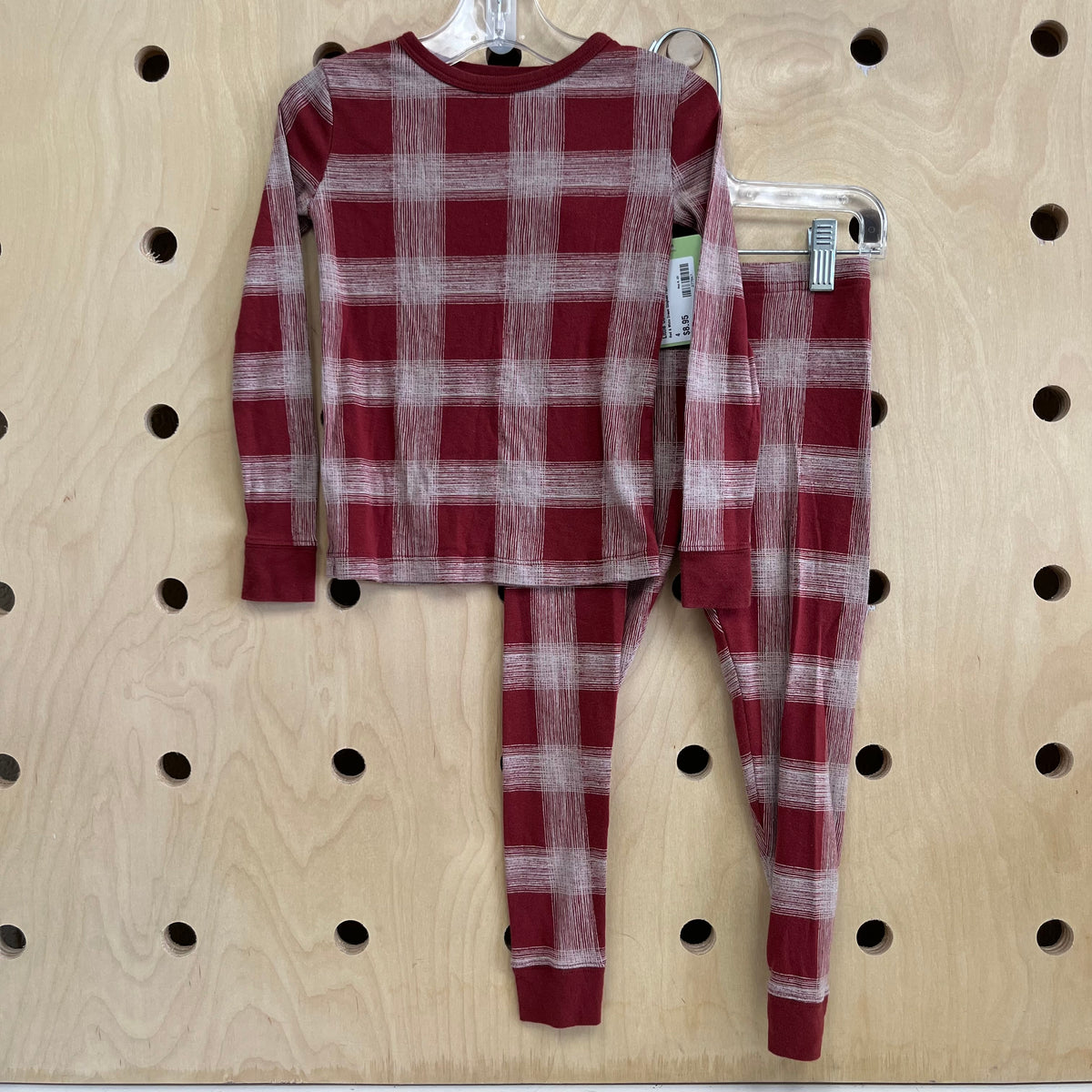Red & White Drawn Gingham Pajama Set