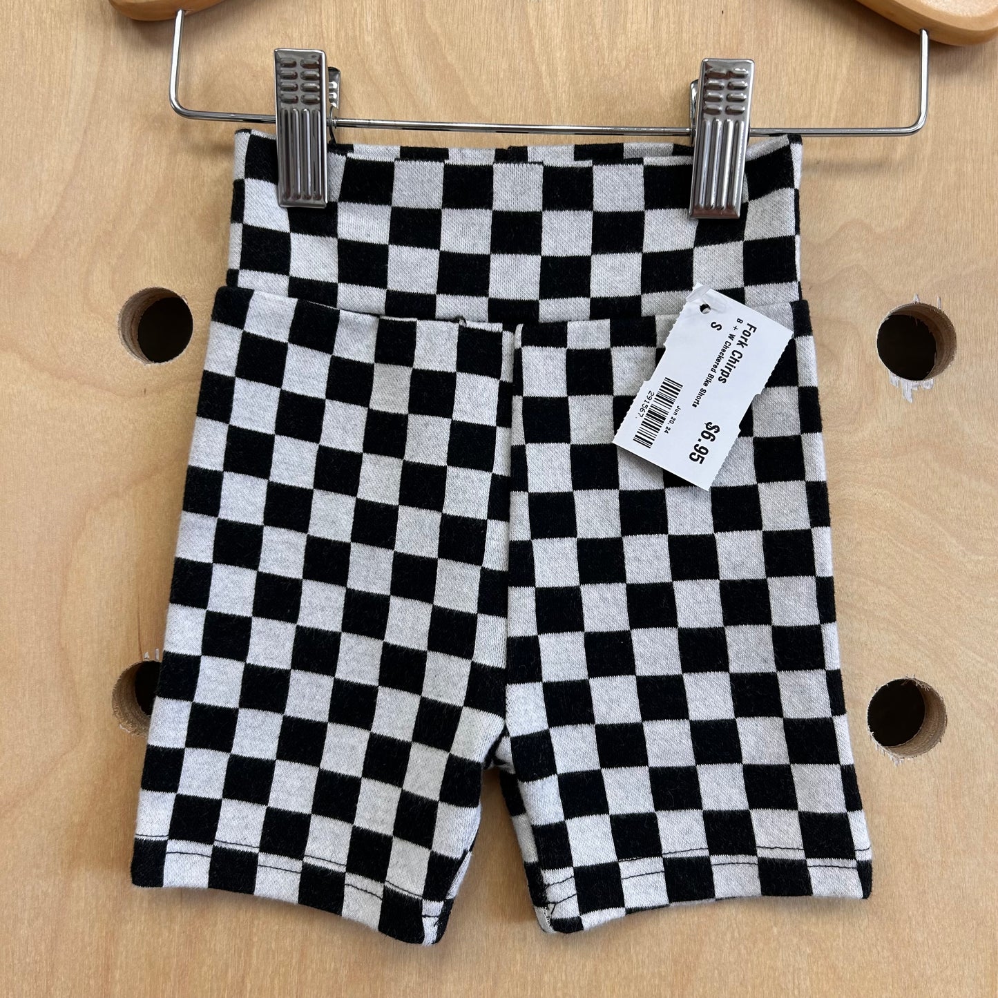 B + W Checkered Bike Shorts