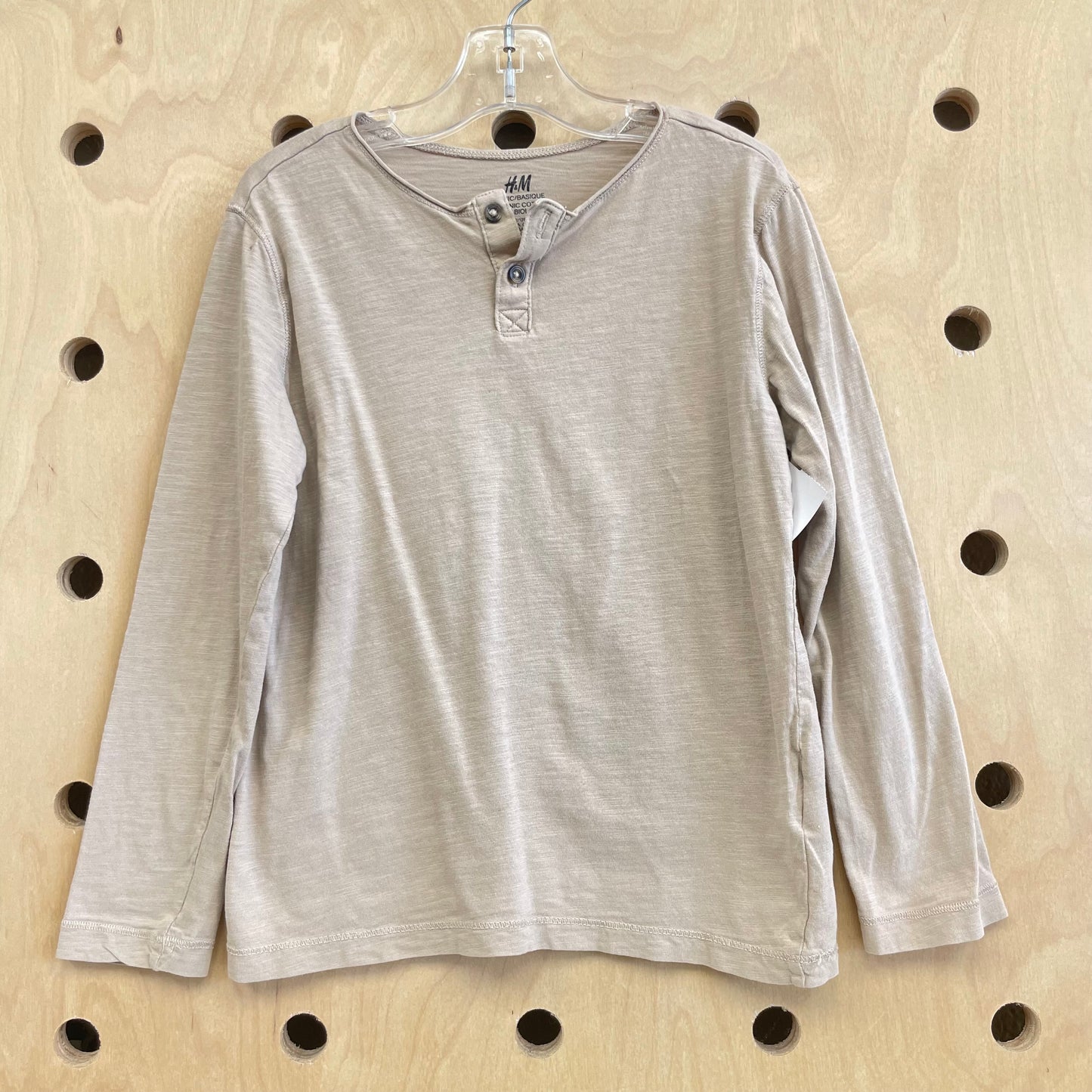 Organic Tan Henley Long Sleeve