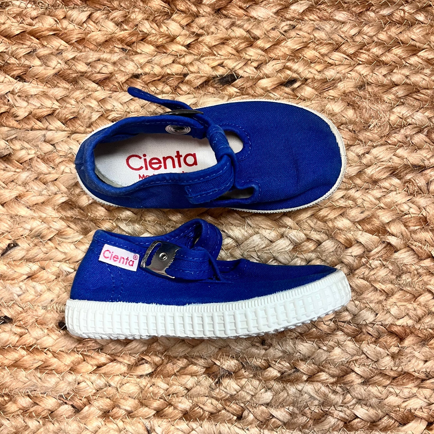 Blue T-Strap Shoes