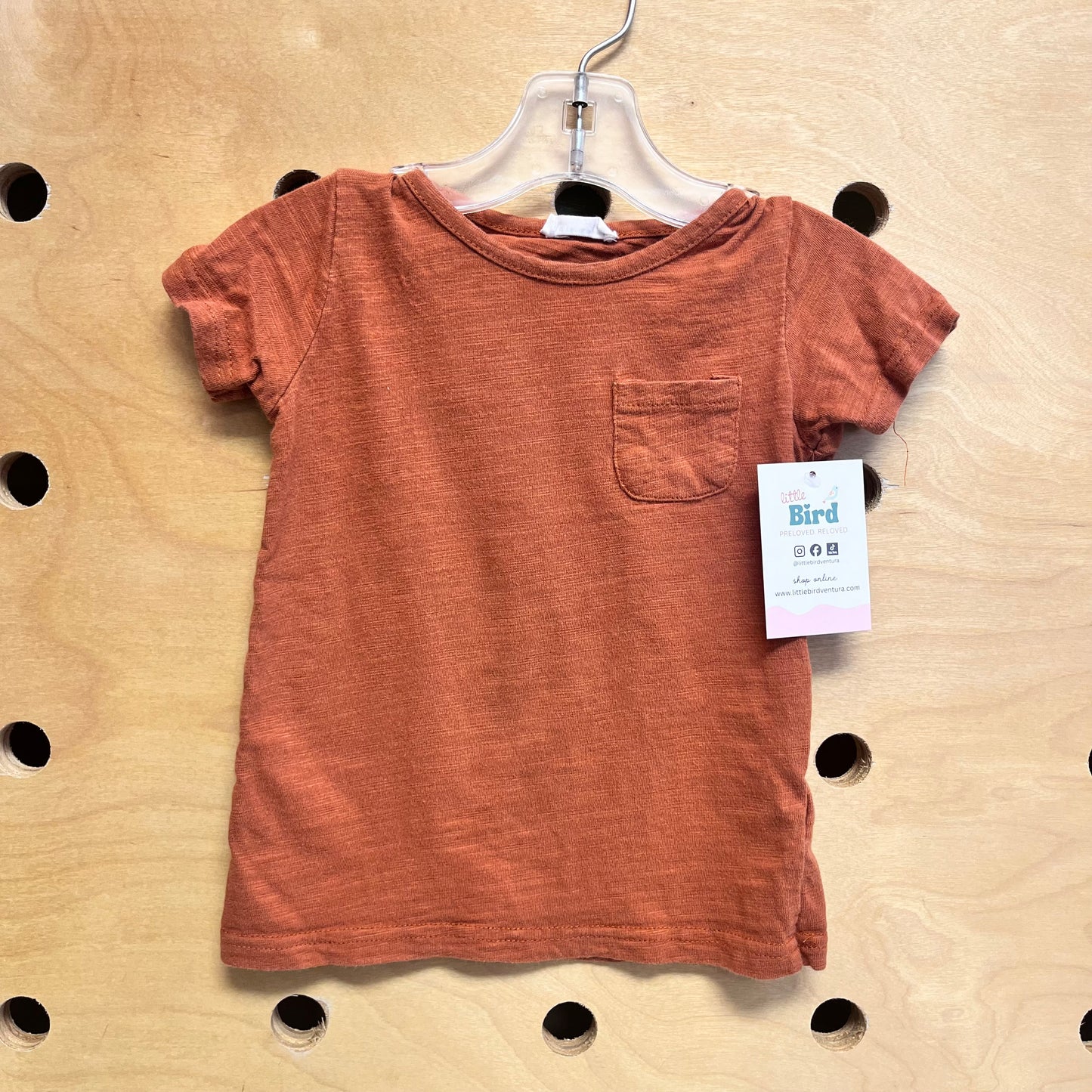 Brown Cotton Pocket Tee