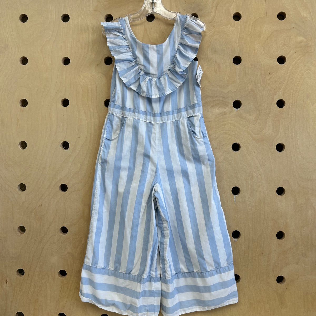 Blue + White Striped Romper