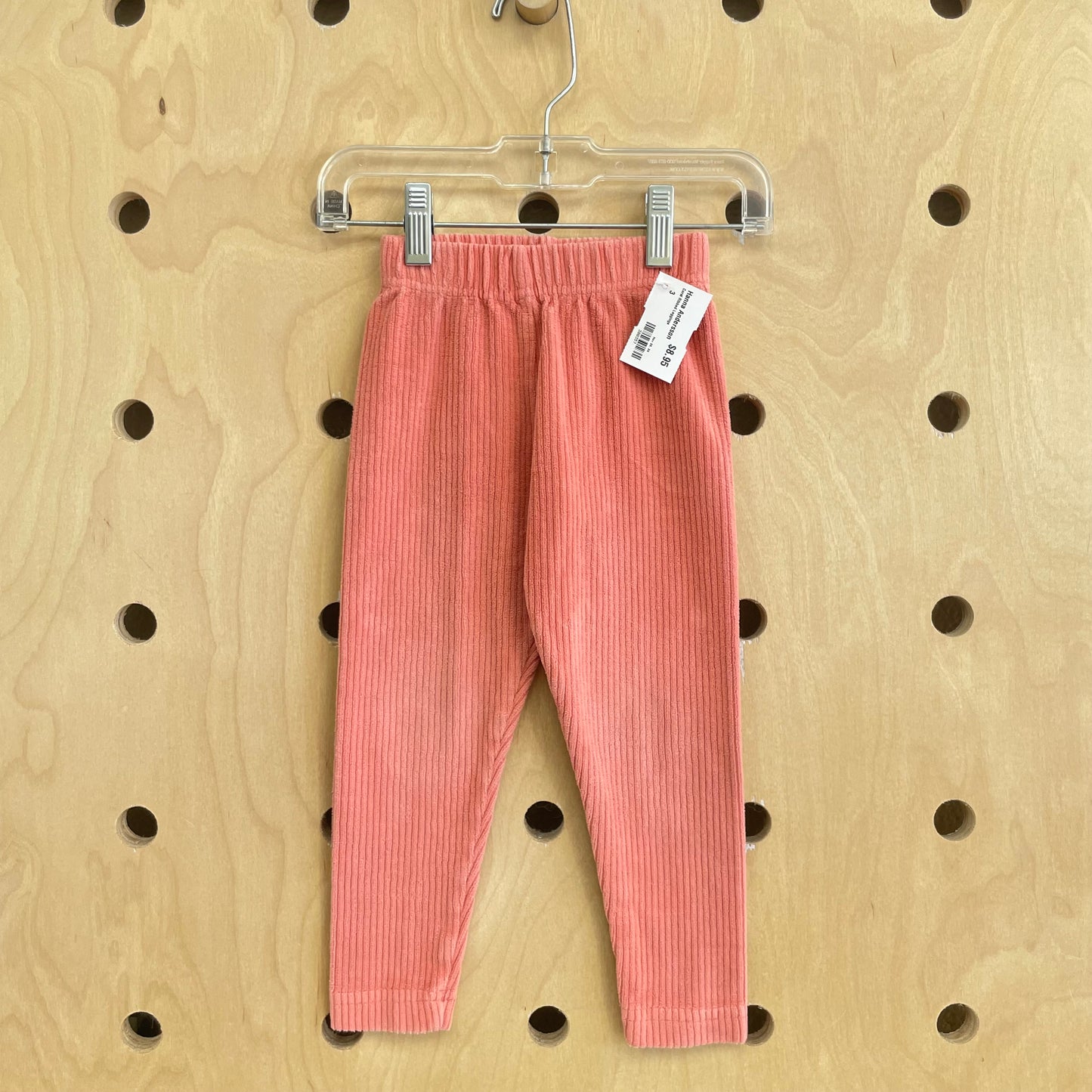 Coral Ribbed Leggings