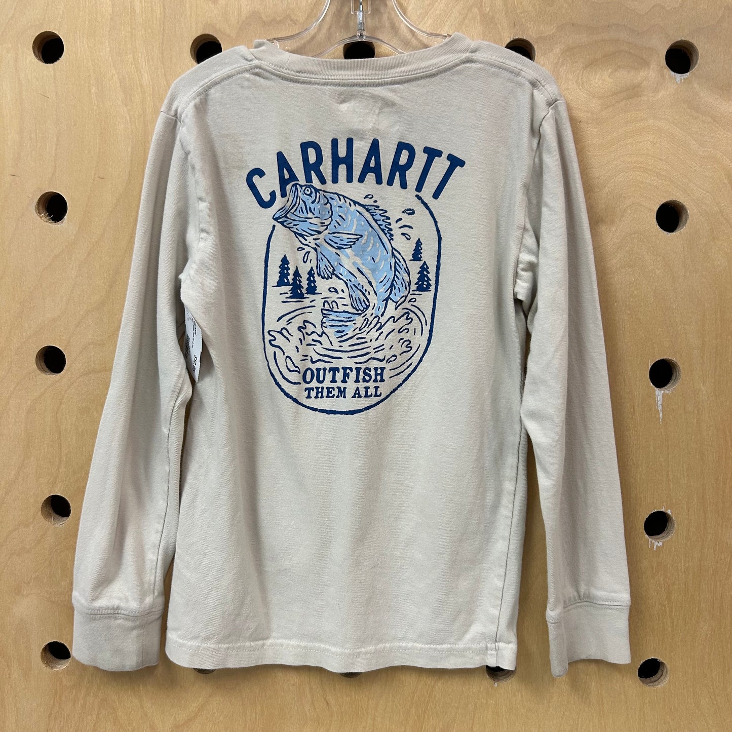 Beige Outfish Them All LS Tee